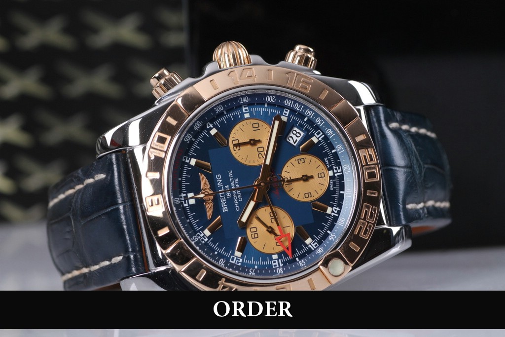 dong_ho_breitling_chronomat_44_gmt_chronograph_steelrose_gold_blue_dial_cb042012c858