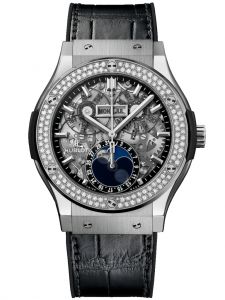 Đồng hồ Hublot Classic Fusion Aerofusion Moonphase Titanium Diamonds 517.NX.0170.LR.1104