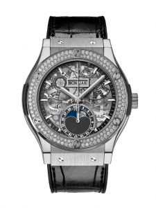 Đồng hồ Hublot Classic Fusion Aerofusion Moonphase Titanium Diamonds 547.NX.0170.LR.1104