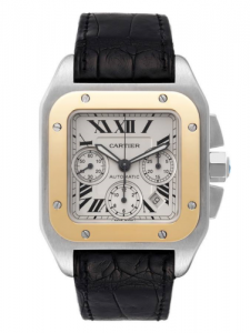 Đồng hồ Cartier Santos 100 Steel Yellow Gold Chronograph W20091X7 - Lướt