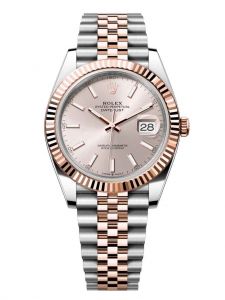 Đồng hồ Rolex Datejust 41 M126331-0010 126331-0010 mặt số sundust vàng hồng dây jubilee - Lướt