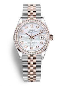 Đồng hồ Rolex Datejust 31 M278381RBR-0026 278381RBR-0026 Thép Oystersteel và Vàng Everose 18ct Mặt khảm trai trắng Niềng Kim cương