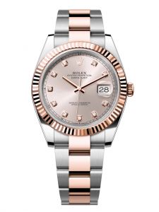 Đồng hồ Rolex Datejust M126331-0007 126331-0007 Oystersteel và vàng Everose, mặt số sundust kim cương - lướt