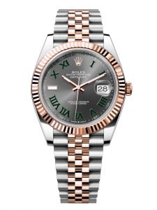 Đồng hồ Rolex Datejust 41 Wimbledon M126331-0016 126331-0016 Thép Oystersteel và Vàng Everose 18ct Mặt slate