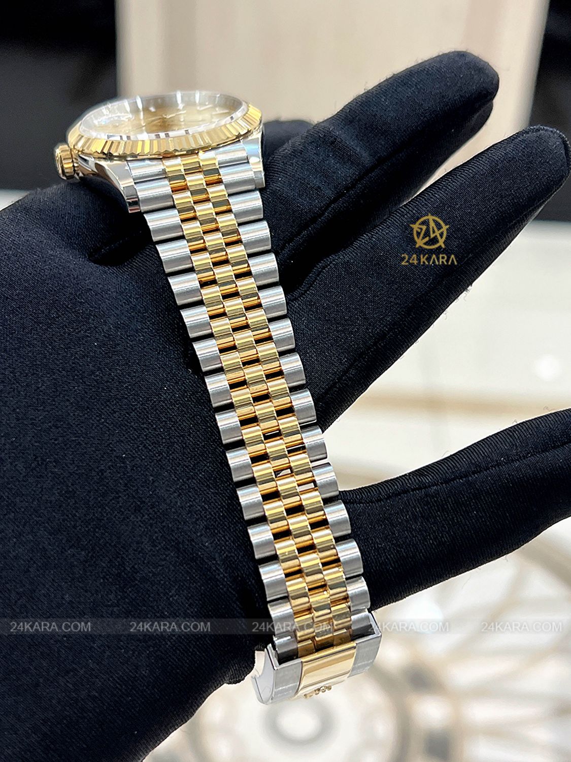 Đồng hồ Rolex Datejust 36 M126233-0015 126233-0015 Demi V&agrave;ng Kim Mặt Champagne Cọc Dạ Quang - Unworn