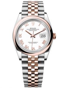 Đồng hồ Rolex Datejust M126201-0015 126201-0015 Oystersteel và vàng Everose, mặt số trắng