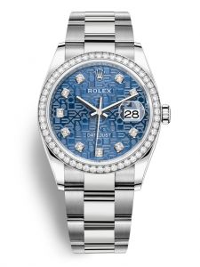 Đồng hồ Rolex Datejust 36 M126284RBR-0004 126284RBR-0004 Thép Oystersteel và Vàng Trắng 18ct Mặt xanh vi tính Niềng Kim cương