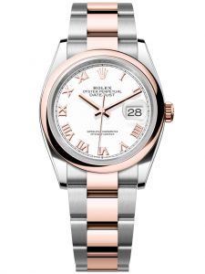 Đồng hồ Rolex Datejust M126201-0016 126201-0016 Oystersteel và vàng Everose, mặt số trắng