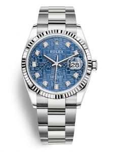 Đồng hồ Rolex Datejust 36 M126234-0012 126234-0012 Thép Oystersteel và Vàng Trắng 18ct Mặt Xanh vi tính