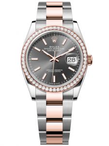Đồng hồ Rolex Datejust 36 M126281RBR-0002 126281RBR-0002 Thép Oystersteel và Vàng Everose 18ct Mặt slate Niềng Kim cương