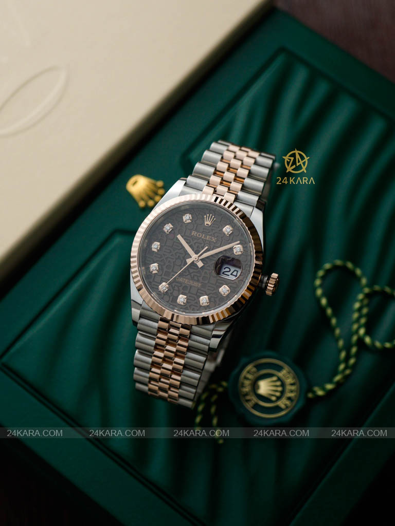 Đồng hồ Rolex Datejust 36 126231-0025 Oystersteel và vàng Everose