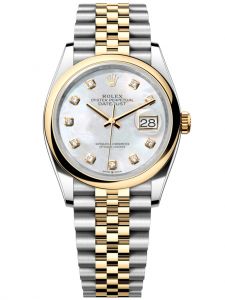 Đồng hồ Rolex Datejust M126203-0023 126203-0023 Oystersteel và vàng vàng, mặt số khảm trai kim cương