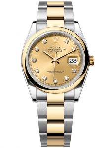 Đồng hồ Rolex Datejust M126203-0018 126203-0018 Oystersteel và vàng vàng, mặt số champagne kim cương