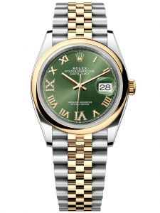 Đồng hồ Rolex Datejust M126203-0025 126203-0025 Oystersteel và vàng vàng, mặt số xanh olive kim cương