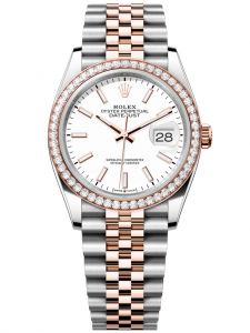 Đồng hồ Rolex Datejust 36 M126281RBR-0005 126281RBR-0005 Thép Oystersteel và Vàng Everose 18ct Mặt trắng Niềng Kim cương