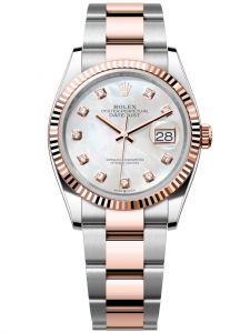 Đồng hồ Rolex Datejust M126231-0022 126231-0022 Oystersteel và vàng Everose, mặt số khảm trai kim cương