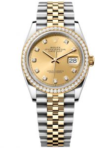 Đồng hồ Rolex Datejust 36 M126283RBR-0003 126283RBR-0003 Thép Oystersteel và Vàng Kim 18ct Mặt champagne Niềng Kim cương
