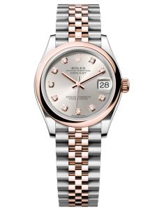 Đồng hồ Rolex Datejust M278241-0016 278241-0016 Oystersteel và vàng Everose, mặt số bạc kim cương