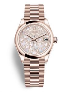 Đồng hồ Rolex Datejust 31 M278245-0020 278245-0020 Vàng Everose 18ct Mặt khảm trai trắng họa tiết bướm Vàng Everose 18ct