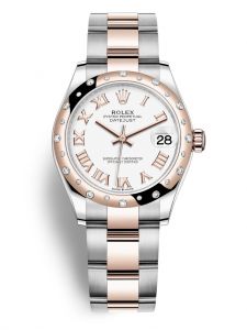 Đồng hồ Rolex Datejust 31 M278341RBR-0001 278341RBR-0001 Thép Oystersteel và Vàng Everose 18ct Mặt trắng Niềng Kim cương