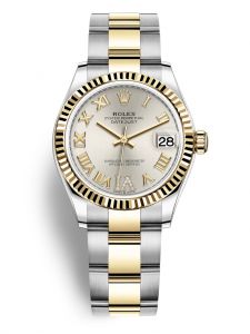 Đồng hồ Rolex Datejust 31 M278273-0003 278273-0003 Thép Oystersteel và Vàng Kim 18ct Mặt Bạc Niềng Kim cương