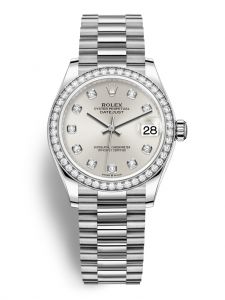 Đồng hồ Rolex Datejust 31 M278289RBR-0021 278289RBR-0021 Vàng Trắng 18ct Mặt bạc Niềng Kim cương - Mẫu 2020