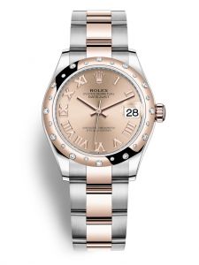 Đồng hồ Rolex Datejust M278341RBR-0005 278341RBR-0005 Oystersteel, vàng Everose và kim cương, mặt số hoa hồng