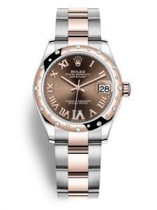 Đồng hồ Rolex Datejust M278341RBR-0003 278341RBR-0003 Oystersteel, vàng Everose và kim cương, mặt số chocolate kim cương