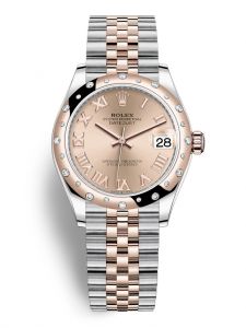 Đồng hồ Rolex Datejust M278341RBR-0006 278341RBR-0006 Oystersteel, vàng Everose và kim cương, mặt số hoa hồng