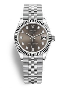 Đồng hồ Rolex Datejust 31 M278274-0008 278274-0008 Thép Oystersteel và Vàng Trắng 18ct Mặt Ghi đậm Niềng Kim cương - Mẫu 2020