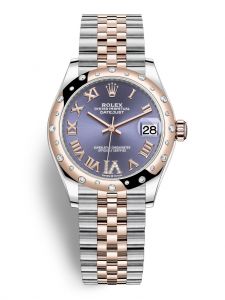 Đồng hồ Rolex Datejust M278341RBR-0020 278341RBR-0020 Oystersteel, vàng Everose và kim cương, mặt số aubergine kim cương