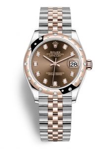 Đồng hồ Rolex Datejust 31 M278341RBR-0028 278341RBR-0028 Thép Oystersteel và Vàng Everose 18ct Mặt Chocolate Niềng Kim cương