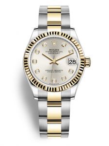 Đồng hồ Rolex Datejust 31 M278273-0019 278273-0019 Thép Oystersteel và Vàng Kim 18ct Mặt Bạc Niềng Kim cương