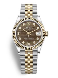 Đồng hồ Rolex Datejust 31 M278273-0024 278273-0024 Thép Oystersteel và Vàng Kim 18ct Mặt vỏ ngọc trai đen Niềng Kim cương