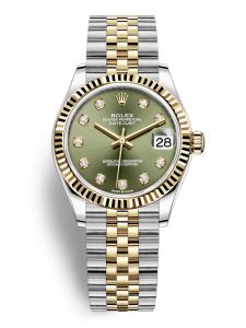 Đồng hồ Rolex Datejust 31 M278273-0030 278273-0030 Thép Oystersteel và Vàng Kim 18ct Mặt Xanh Olive Kim cương