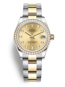 Đồng hồ Rolex Datejust 31 M278383RBR-0025 278383RBR-0025 Oystersteel, vàng vàng và kim cương