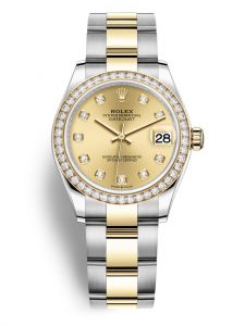 Đồng hồ Rolex Datejust 31 M278383RBR-0025 278383RBR-0025 Thép Oystersteel và Vàng Kim 18ct Mặt Champagne Niềng Kim cương