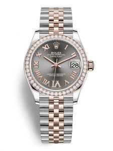 Đồng hồ Rolex Datejust 31 M278381RBR-0030 278381RBR-0030 Thép Oystersteel và Vàng Everose 18ct Mặt Ghi xám Niềng Kim cương