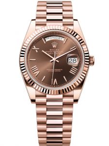 Đồng hồ Rolex Day-Date M228235-0002 228235-0002 vàng Everose, mặt số chocolate