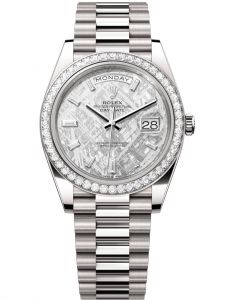 Đồng hồ Rolex Day-Date 40 M228349RBR-0040 228349RBR-0040 Vàng Trắng 18ct Mặt thiên thạch Niềng Kim cương