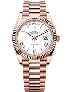 Đồng hồ Rolex Day-Date M228235-0032 228235-0032 vàng Everose, mặt số trắng