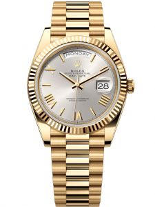 Đồng hồ Rolex Day-Date 40 M228238-0002 228238-0002 Vàng Kim 18ct Mặt bạc