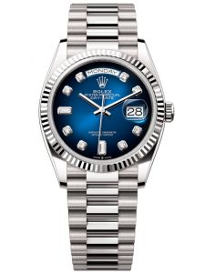 Đồng hồ Rolex Day-Date 36 M128239-0023 128239-0023 Vàng Trắng 18ct Mặt xanh ombre