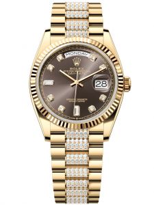 Đồng hồ Rolex Day-Date M128238-0024 128238-0024 vàng vàng, mặt số ghi đậm kim cương