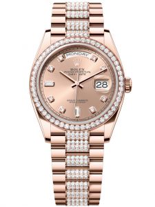 Đồng hồ Rolex Day-Date M128345RBR-0020 128345RBR-0020 vàng Everose và kim cương, mặt số hoa hồng kim cương