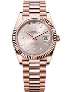 Đồng hồ Rolex Day-Date M228235-0004 228235-0004 vàng Everose, mặt số sundust kim cương