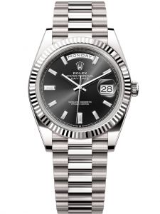 Đồng hồ Rolex Day-Date 40 M228239-0005 228239-0005 Vàng Trắng 18ct Mặt đen sáng