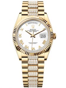 Đồng hồ Rolex Day-Date M128238-0077 128238-0077 vàng vàng , mặt số trắng - Mẫu mới 2020