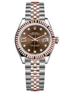 Đồng hồ Rolex Lady-Datejust 28 M279171-0003 279171-0003 Vàng Everose 18ct Mặt Chocolate Cọc số Kim cương ngôi sao - Lướt