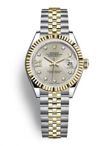 Đồng hồ Rolex Lady-Datejust 28 M279173-0003 279173-0003 Thép Oystersteel và Vàng Kim 18ct Mặt Bạc